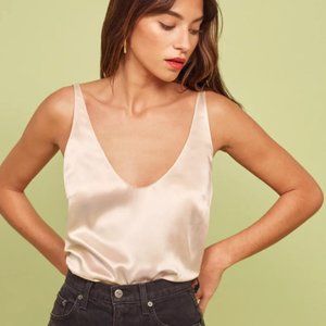 Reformation silk tank blouse